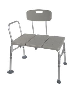 Transfer Bench Plastic (Drive) 3-Section and Backrest-Gray