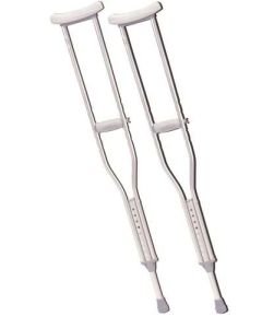 Push Button Alum Adj Crutch-pr Youth Patient Height 4'6-5'2